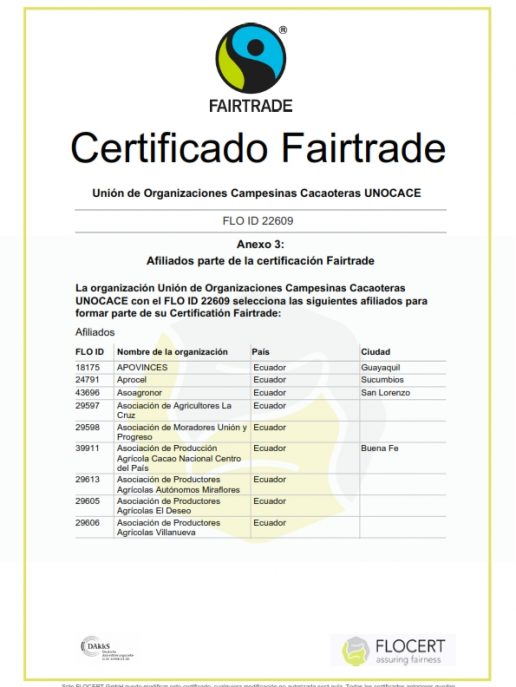 UNOCACE - Certificado FAIRTRADE - Página 06