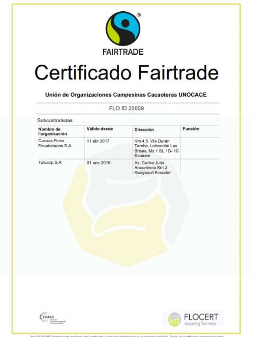 UNOCACE - Certificado FAIRTRADE - Página 09